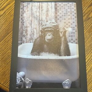 Monkey in Bathtub Wall Art